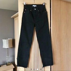RE/DONE stove pipe jeans in black